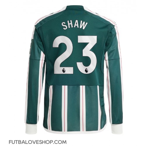 Dres Manchester United Luke Shaw #23 Preč 2023-24 Dlhy Rukáv